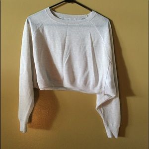 All Saints sheer cropped sweater, raglan sleeve